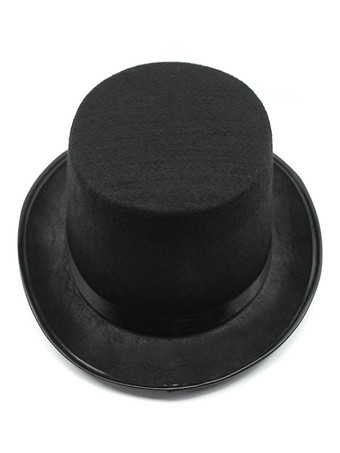 男性用ブラックヴィンテージアクセサリー貴族レトロ山高帽ハロウィン
