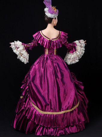 プリンセス 女性用 貴族ドレス 中世 ドレス ティールグリーン ポリエステル マルディグラ ドレス ロイヤル 中世 ドレス・貴族ドレス ヨーロッパ 宮廷風 レトロ バーガンディ