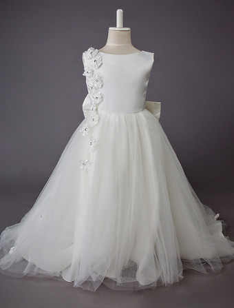 Vestido de menina de flor de casamento vestidos de festa de comprimento vestido de princesa