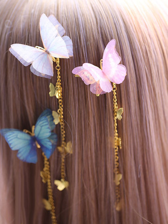 Chinese Style Lolita Headwear Chains Butterfly Han Lolita Hai Accessories