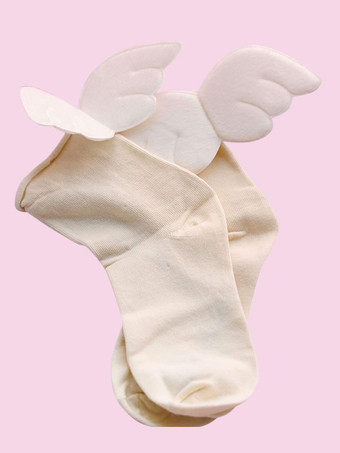 アイボリー スウィートロリータソックスエンジェルウィングスロリータアクセサリー