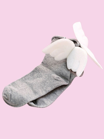 ライトグレー スウィートロリータソックスエンジェルウィングスロリータアクセサリー