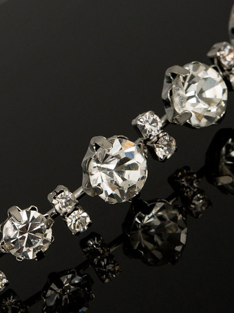 Bandeau de mariage argent strass accessoires de cheveux de mariée