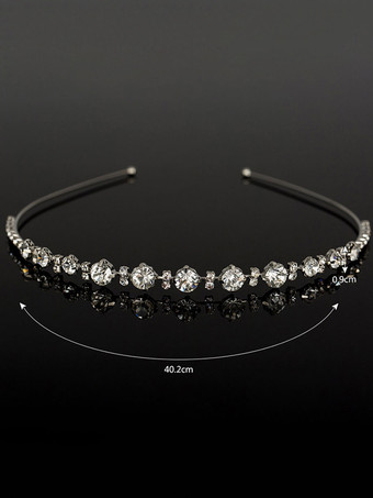 Bandeau de mariage argent strass accessoires de cheveux de mariée