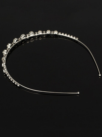 Bandeau de mariage argent strass accessoires de cheveux de mariée