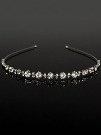 Bandeau de mariage argent strass accessoires de cheveux de mariée