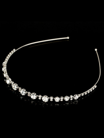 Bandeau de mariage argent strass accessoires de cheveux de mariée