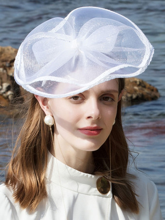 Chapeau de Fascinator Femmes Arcs Voile Rétro Accessoire Costume Déguisements Halloween