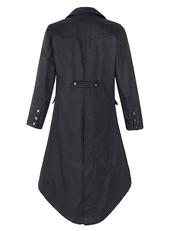 メンズヴィンテージコートヴィンテージボタンハイロータキシードレトロコスチューム バーガンディ