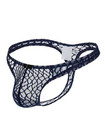 ロイヤルブルー男性のセクシーなパンティーひもポリエステルオレンジセミシアーメンズランジェリー