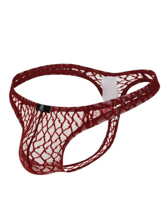 ワインレッド 男性のセクシーなパンティーひもポリエステルオレンジセミシアーメンズランジェリー