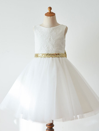 アイボリー 結婚式 子供ドレス フラワーガール 子供用フォーマルドレス ラウンドネック ウェディングパーティードレス レース ノースリーブ ピンク プリンセスライン キッズ フォーマル 発表会 ひざ丈 ウェディング ファスナー リボン