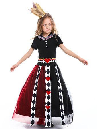 Child Alice In Wonderland Cosplay Black Dress Headwear Kids Costumes Wears