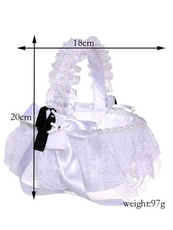 リングベアラー枕サテン生地ホワイトレースリハーサルディナーウェディング枕
