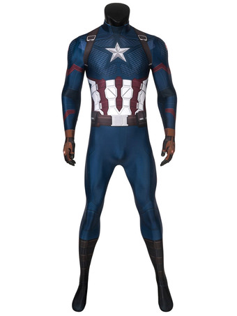 ディープブルーアベンジャーズエンドゲーム4キャプテンアメリカスティーブロジャースライクラスパンデックスマーベルコミックフィルムコスプレ衣装タイツ