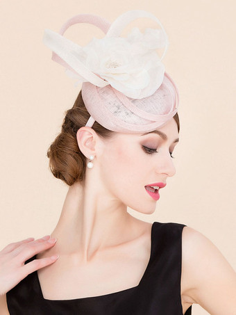 RoseChapeau de fête rétro pour femme  fleur  bretelles  élégant Déguisements Halloween