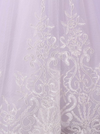 結婚式 子供ドレス フラワーガール 子供用フォーマルドレス ラウンドネック ウェディングパーティードレス レース ノースリーブ ラベンダー プリンセスライン キッズ フォーマル 発表会 トレーン付き ウェディング レースアップ リボン