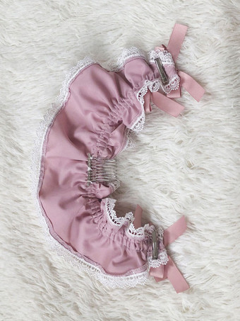 甘いロリータアクセサリーブルゴーニュレースポリエステル繊維帽子弓