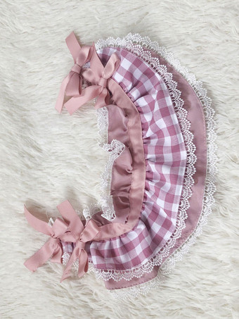 甘いロリータアクセサリーブルゴーニュレースポリエステル繊維帽子弓