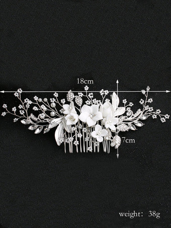 結婚式のかぶとの櫛の花の金属の花嫁のヘアアクセサリー