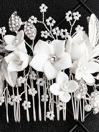 結婚式のかぶとの櫛の花の金属の花嫁のヘアアクセサリー