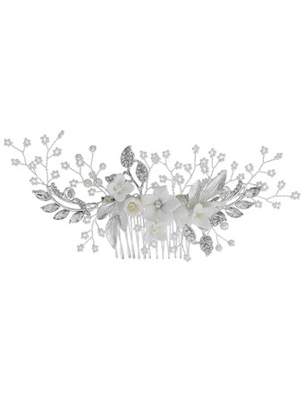 結婚式のかぶとの櫛の花の金属の花嫁のヘアアクセサリー