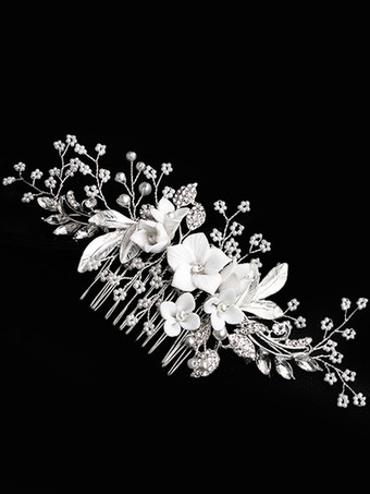 結婚式のかぶとの櫛の花の金属の花嫁のヘアアクセサリー