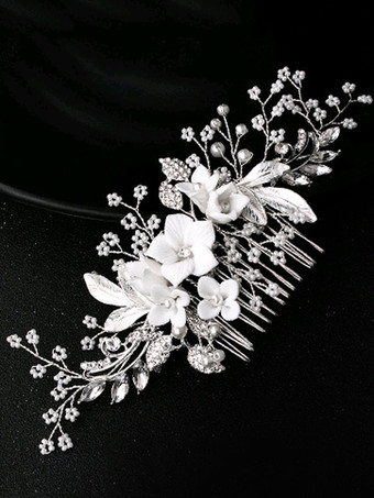 結婚式のかぶとの櫛の花の金属の花嫁のヘアアクセサリー