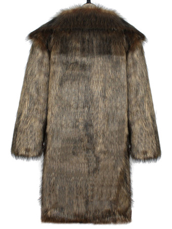 メンズコートオーバーサイズターンダウンカラーシックコーヒーブラウン品質