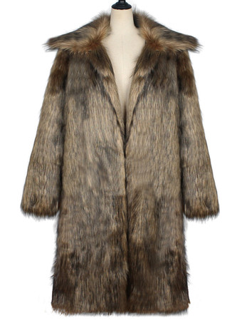 メンズコートオーバーサイズターンダウンカラーシックコーヒーブラウン品質