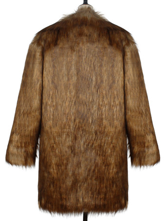 メンズコートオーバーサイズターンダウンカラーシックコーヒーブラウンファッション