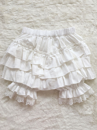 スウィートロリータブルマーズジャカードルースホワイトロリータショーツ