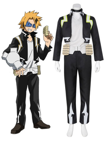 My Hero Academia Cosplay Kaminari Denki Black Polyester Vest Pants Cosplay Costumes