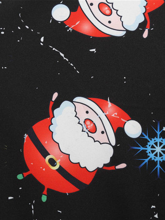 レトロワンピース クリスマス柄 ブラック  ロカビリー ワンピース 長袖 ラウンドネック ポリエステル 1950年代 ヴィンテージワンピース レディースワンピース 二次会 発表会 お呼ばれ レディースファッション