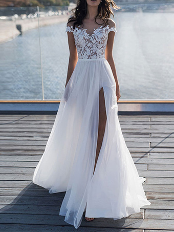 Abiti da sposa semplici ,Abiti da Sposa 2022 ,Vestiti da Sposa,Abito da  sposa principessa | Milanoo.com