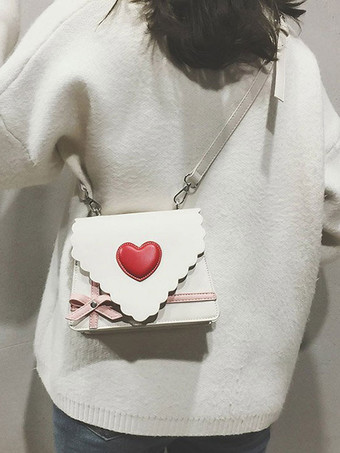 甘いロリータバッグピンクPUレザーハンドバッグロリータアクセサリー