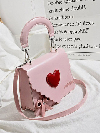 Sweet Lolita Bag Pink Leather Handbag Lolita Accessories