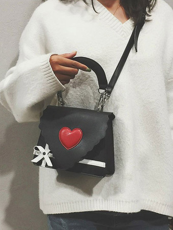 甘いロリータバッグピンクPUレザーハンドバッグロリータアクセサリー