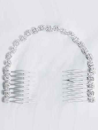 花嫁のためのかぶとの結婚式の櫛の金属のヘアアクセサリー