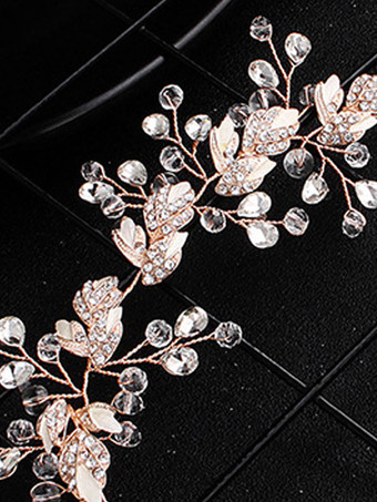 Coiffure de mariage Accessoires de cheveux de feuille de métal