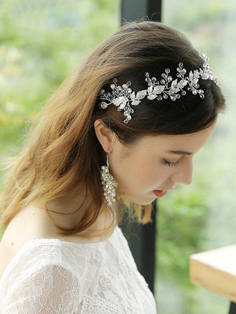 Coiffure de mariage Accessoires de cheveux de feuille de métal