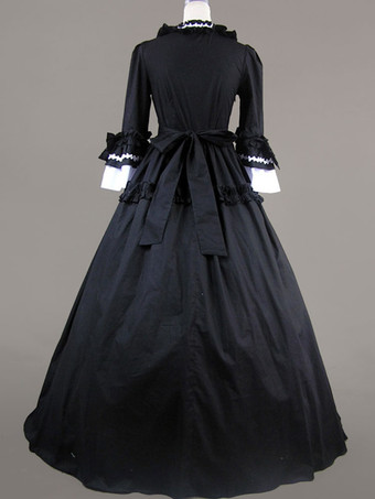 プリンセス 女性用 貴族ドレス 中世 ドレス ピンク 長袖 綿混紡 綿混紡 パーティー ドレス ヨーロッパ　宮廷風 レトロコスチューム バーガンディ