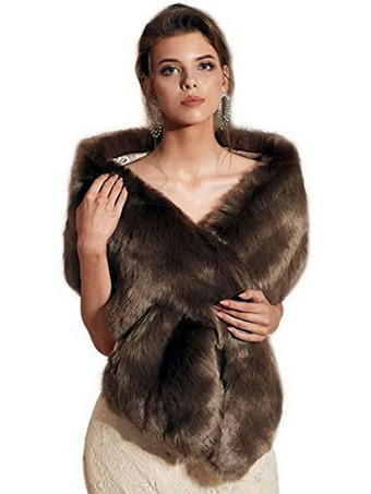 チョコレートファー コート シルバー フェイクファー エコファーコート レディースアウター 女性用 普通 ポリエステル レディースファッション