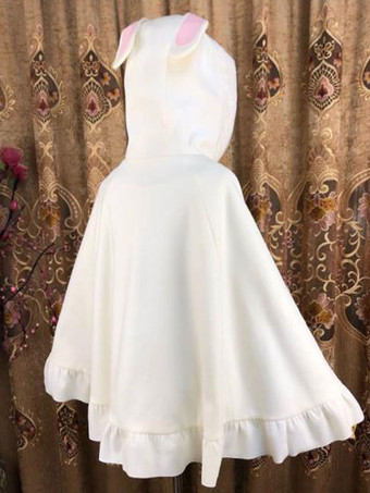 甘いロリータポンチョホワイト合成配管冬ロリータ生き抜く