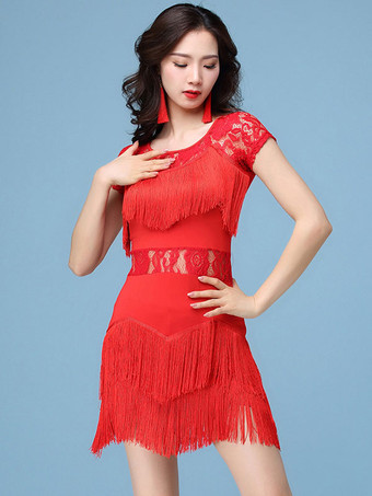 レッド ラテンダンス衣装 パープル ダンス 衣装 コスチューム 社交ダンス 女性用 ダンス コスチューム ラテンダンサー セクシー ポリエステル 大人用