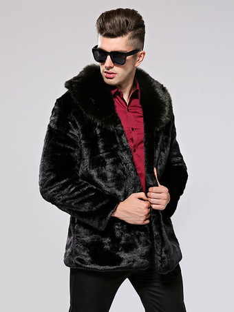 メンズフェイクファーボンバージャケットウィンターアウターウェア