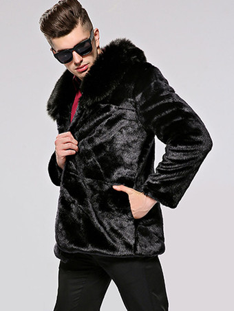 メンズフェイクファーボンバージャケットウィンターアウターウェア