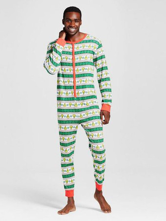 親子ペア クリスマス パジャマ クリスマス柄 家族お揃い グリーン ポリエステル 着ぐるみ パジャマ 大人用 寝巻き