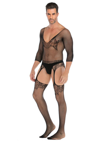 男のセクシーなボディスーツ薄手のランジェリー