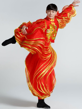 伝統的な中国の衣装ニースカーニバルドラゴンダンスレッドランタンの衣装